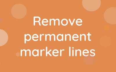 Remove permanent marker lines