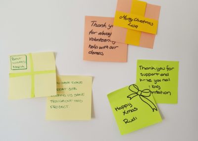 Post-it presents opened